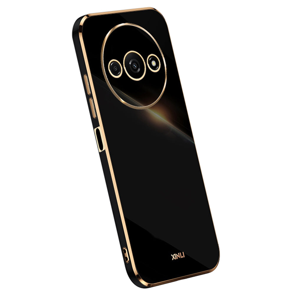 XINLI For Xiaomi Redmi A3 / Poco C61 4G TPU Case Precise Cut-outs Lens Protection Electroplating Phone Cover XINLI For Xiaomi Redmi A3 / Poco C61 4G TPU Case Precise Cut-outs Lens Protection Electroplating Phone Cover